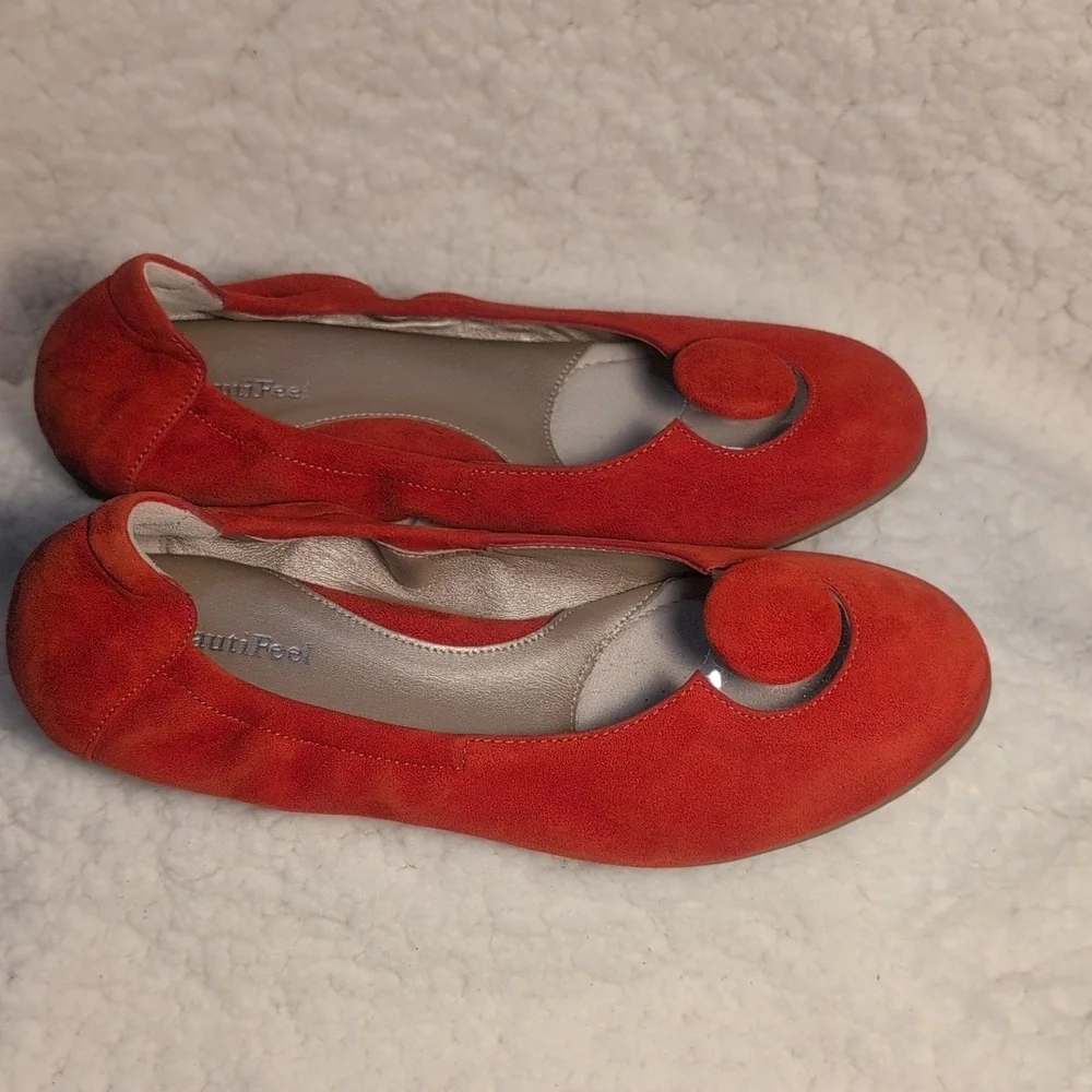 Beautifeel Mary Women's Slip -On  Red Leather shoe - Picture 3 of 13